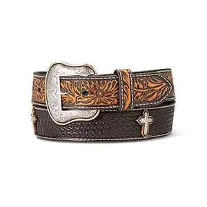 Ariat M&F Men's Basketweave Sunburst Embossed Belt