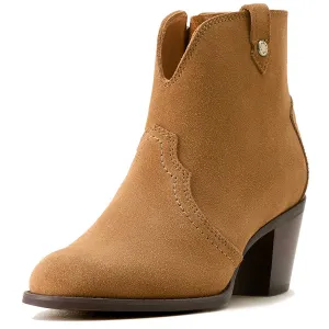 Carmel Suede Ariat Tilbury Womens Ankle Western Boots