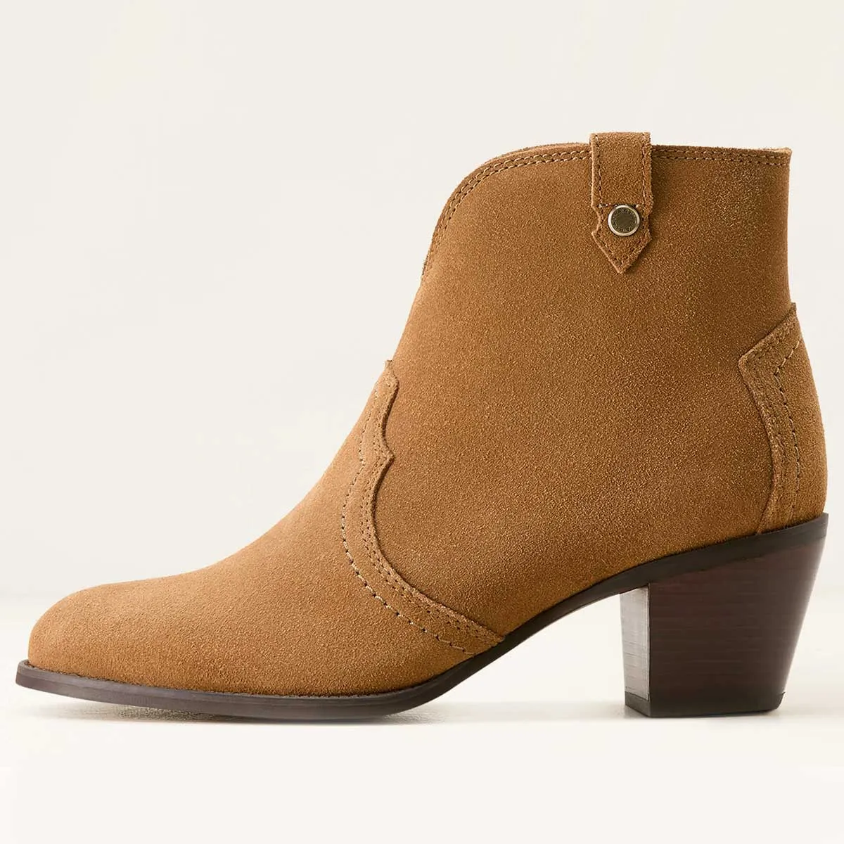 Carmel Suede Ariat Tilbury Womens Ankle Western Boots