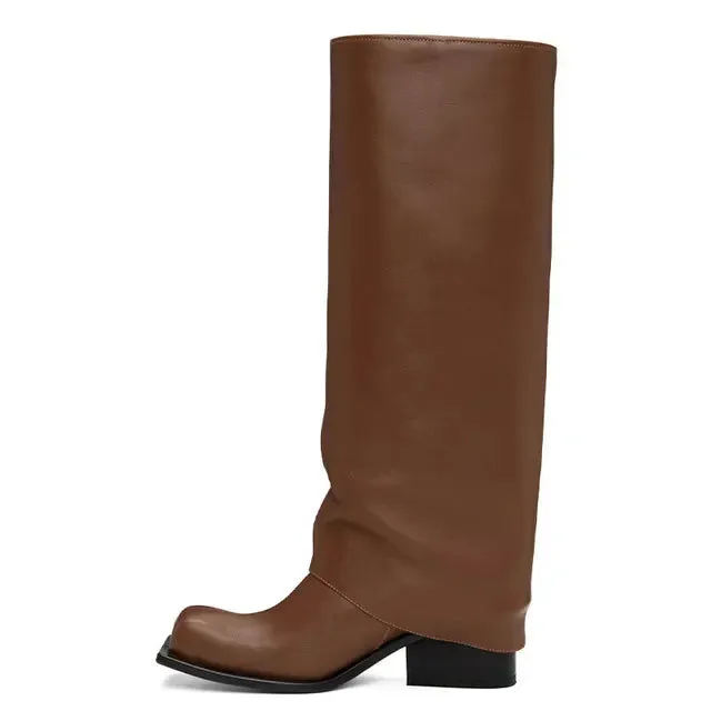 Baddie Barrel Boot - Brown