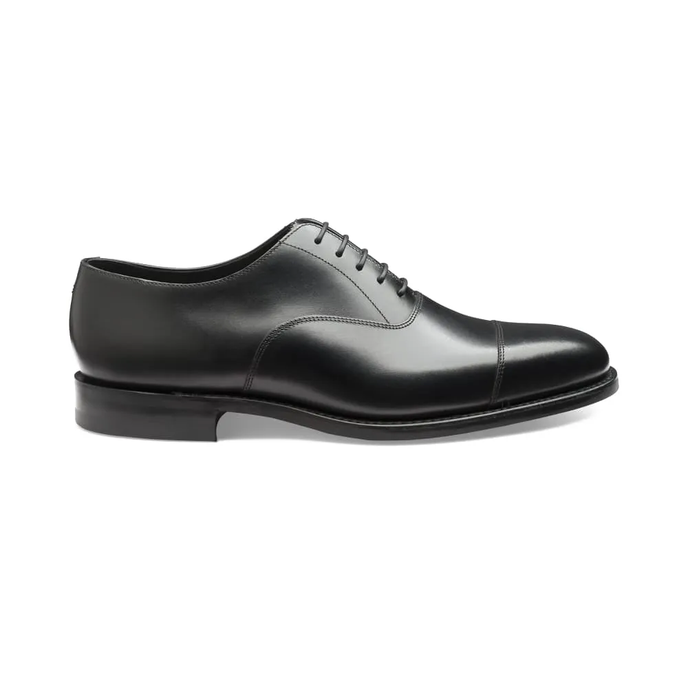 Black Aldwych Cap-toe Oxford Shoes