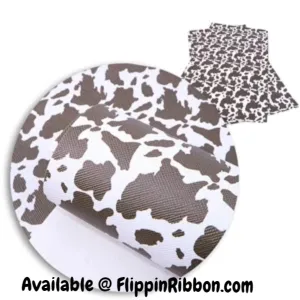 Brown Cow Print Faux Leather