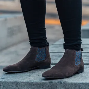 Carnaby Suede Leather Chelsea Boot - Brown