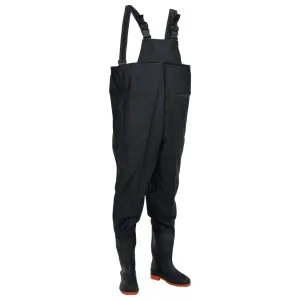 Chest Waders with Boots Black Size 39