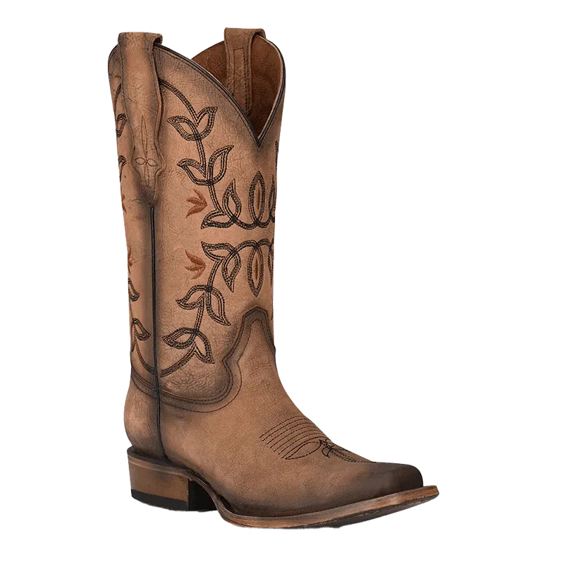 Corral Boots Women's Brown Flowered Embroidery Boot