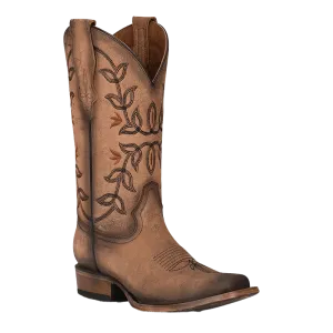 Corral Boots Women's Brown Flowered Embroidery Boot