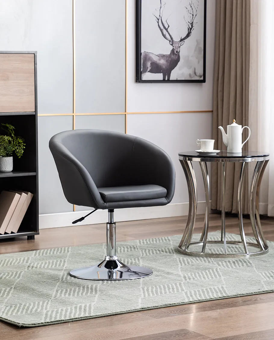 Costa Mesa PU Leather Barrel Chair