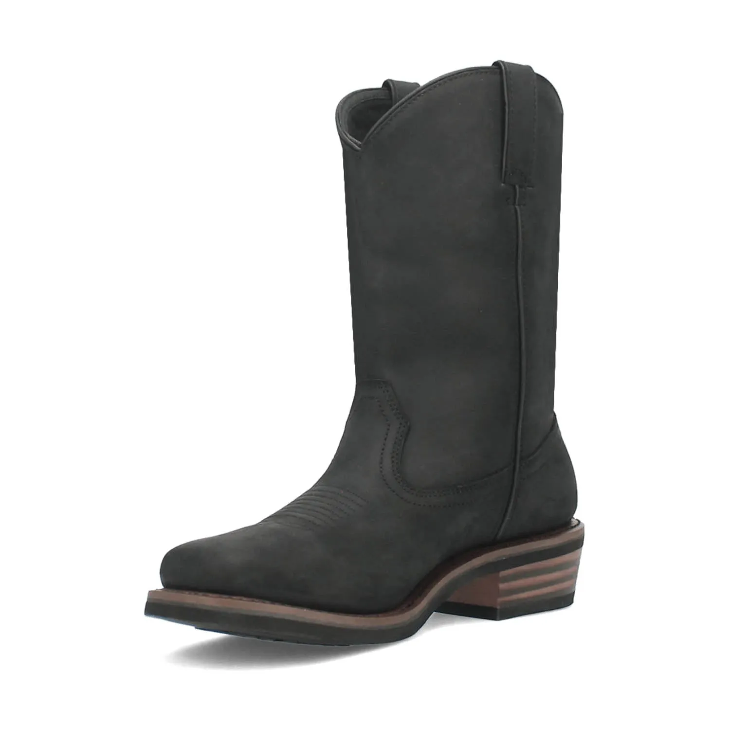 Dan Post Mens Las Cruces Waterproof Black Leather Work Boots