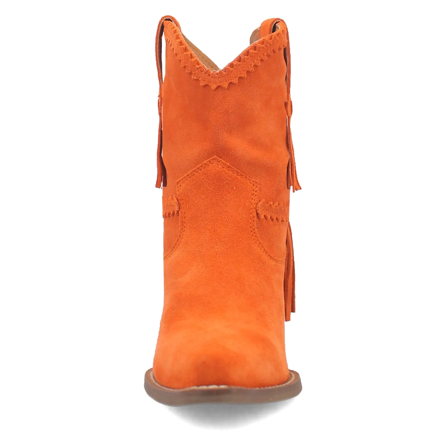 Dingo Womens Fandango Bootie Orange Leather Fashion Boots