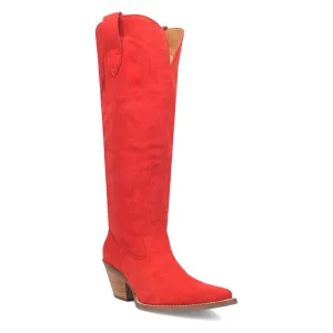 Dingo Womens Thunder Road Red Suede Fashion Boots