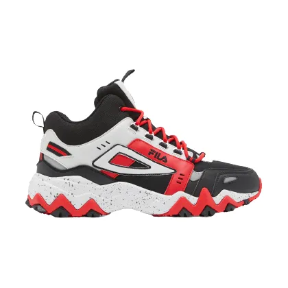 Fila Men's Oakmont TR Mid Shoes - Black / Glacier Gray / Fila Red