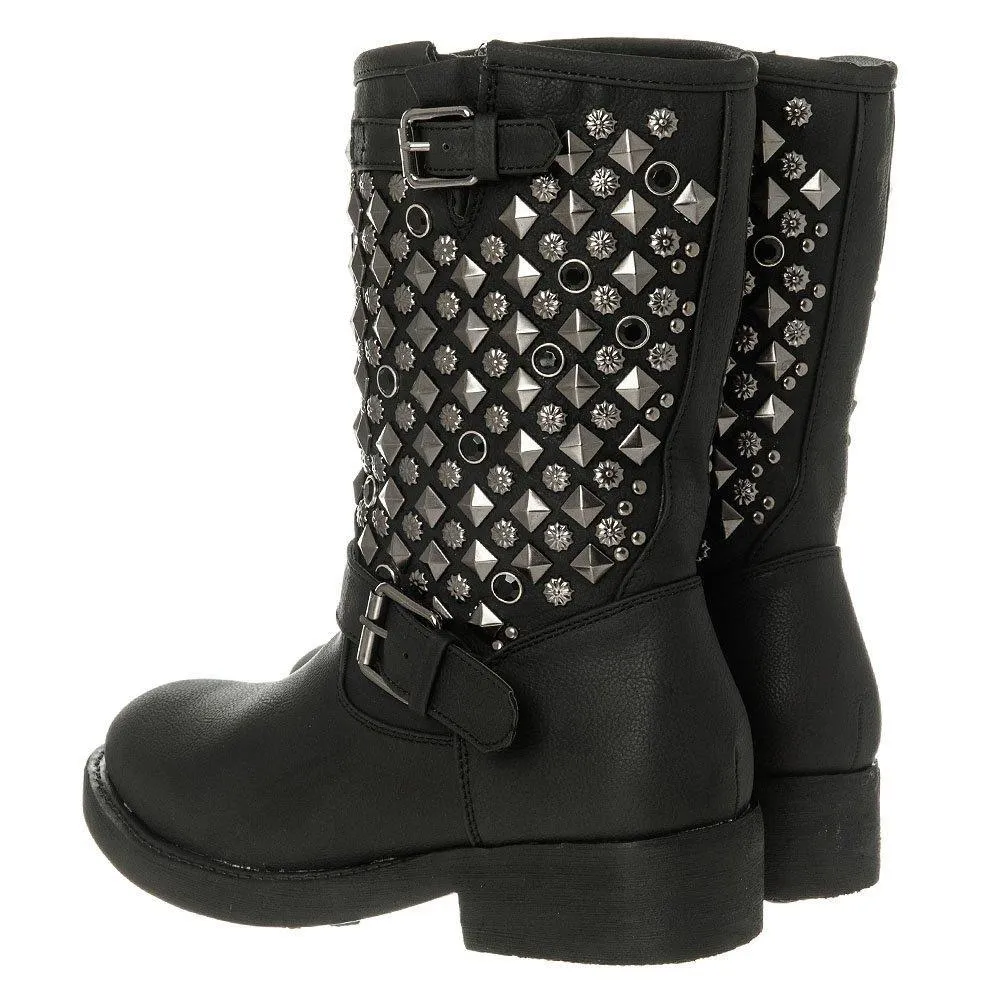 Folkstone Low Heel Platform Pull On Studded Ankle Boot