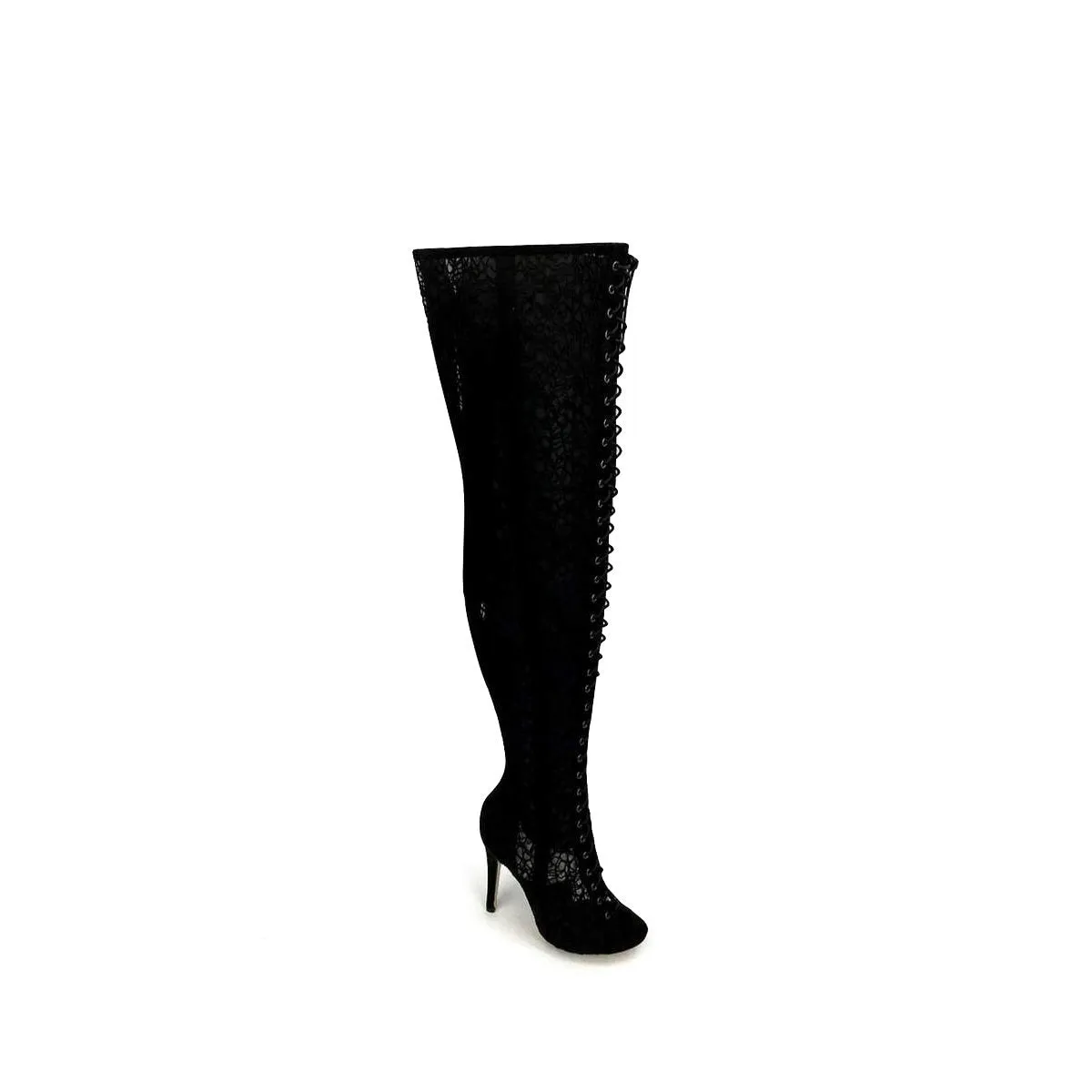 Issie Stiletto Lace Over Knee Boot