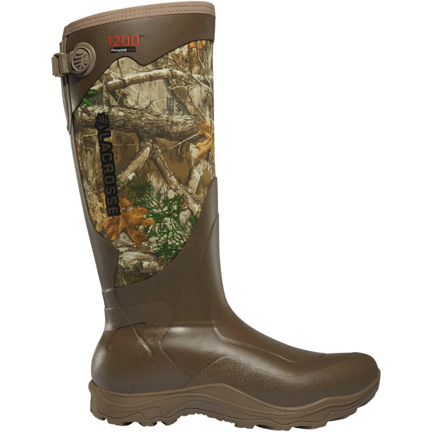 Lacrosse Mens Alpha Agility 1200G Realtree Edge Rubber Work Boots