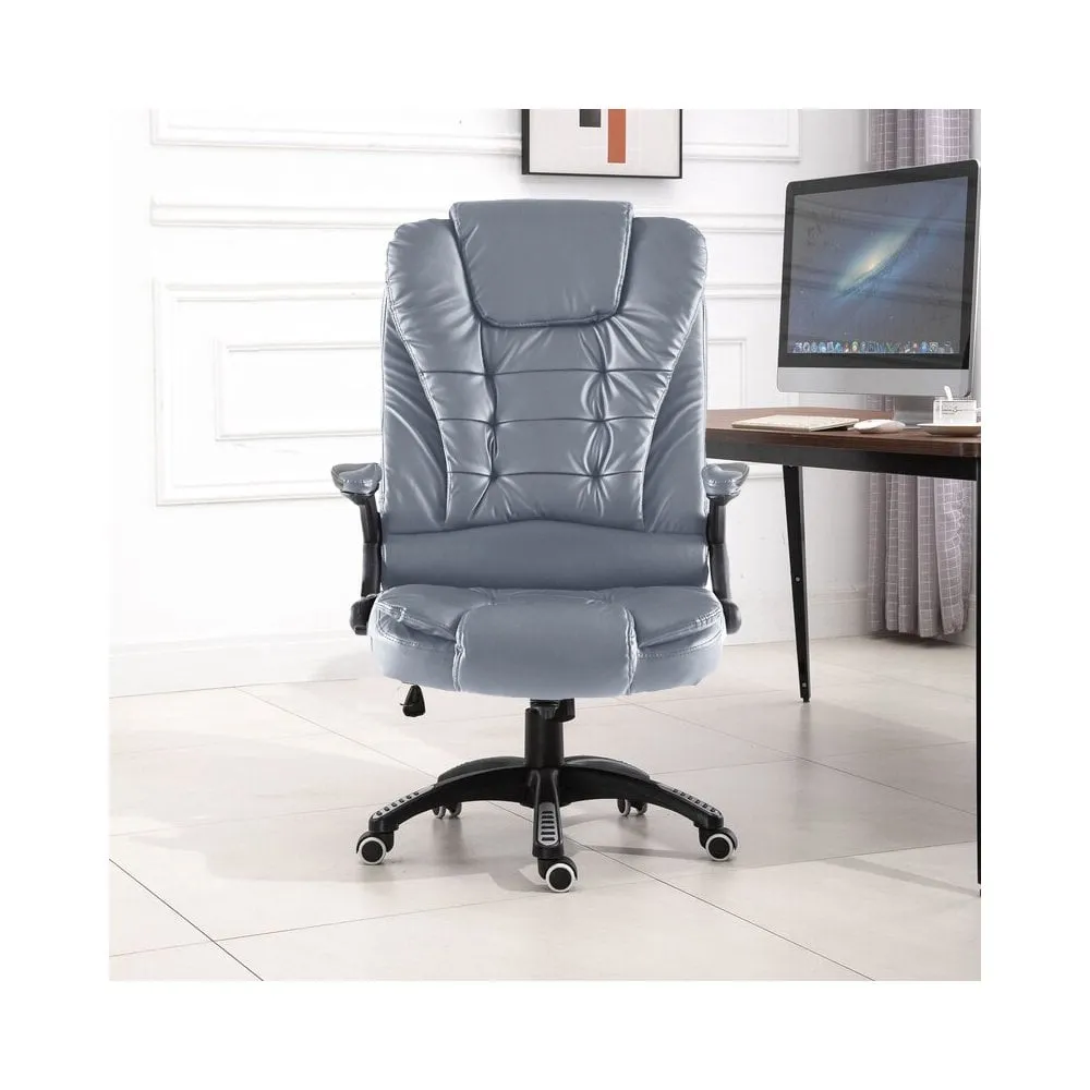 Neo Grey Faux Leather Office Chair with Massage Function