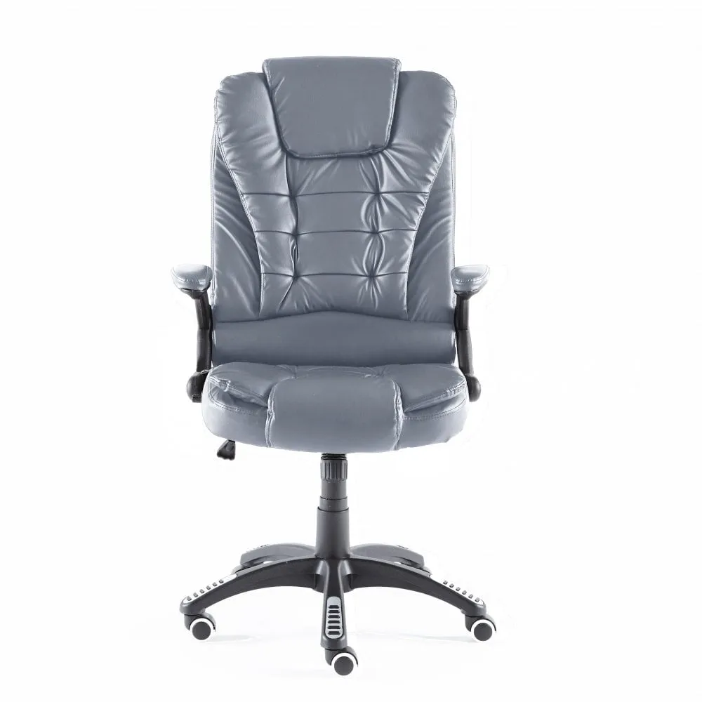 Neo Grey Faux Leather Office Chair with Massage Function