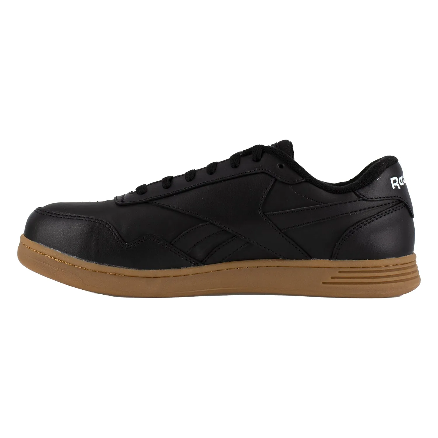 Reebok Mens Black/Gum Leather Work Shoes Club Memt Classic CT