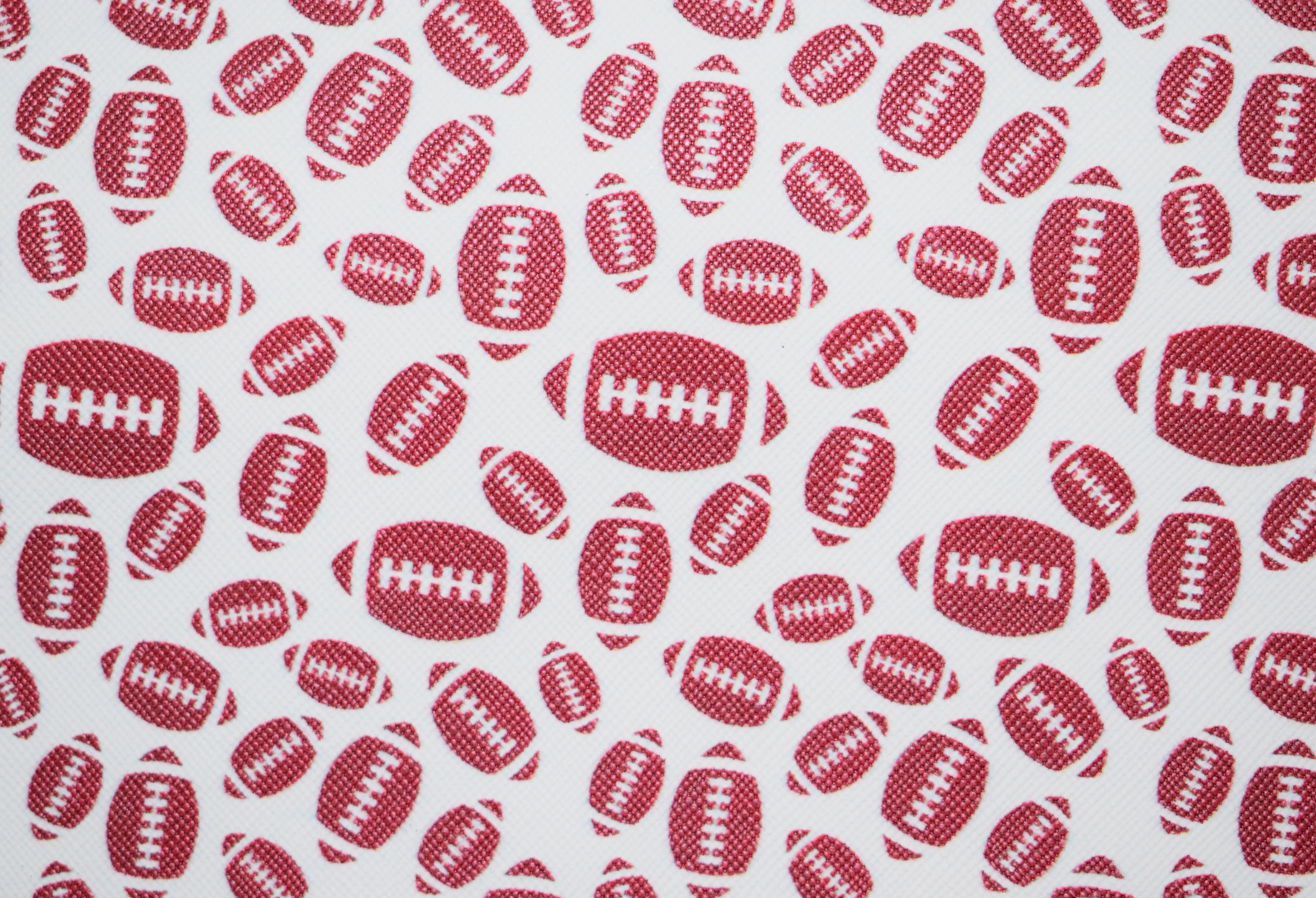 Tossed Footballs Faux Leather